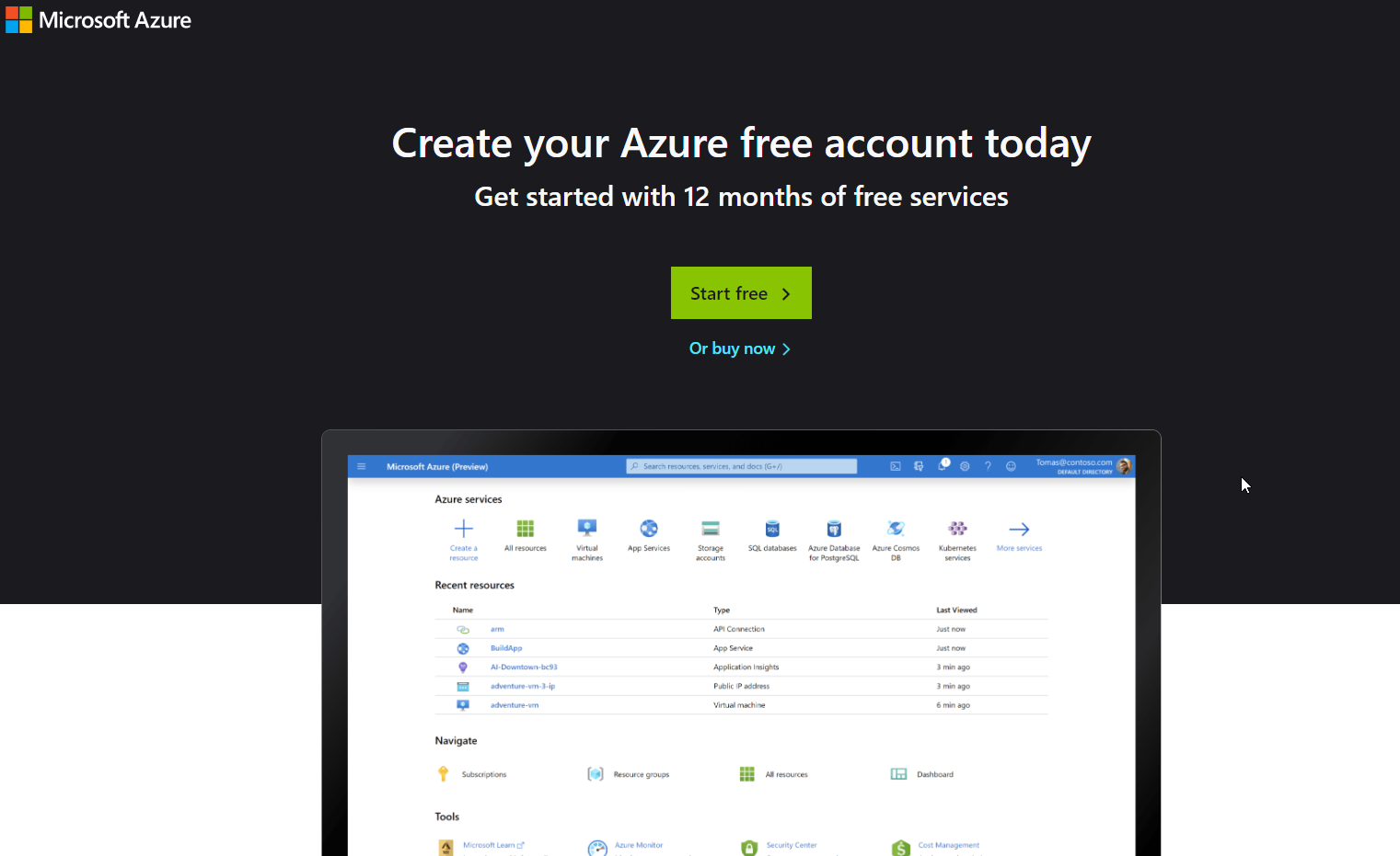 Como Activar el acceso Gratis en Microsoft Azure – darán 200 USD de Crédito yo 30 Días