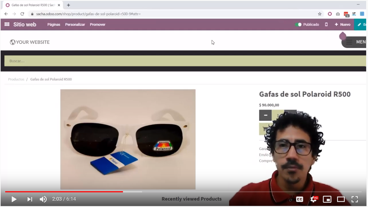 Crear Productos en el SoftWare odoo.com en el aplicativo e-Commerce