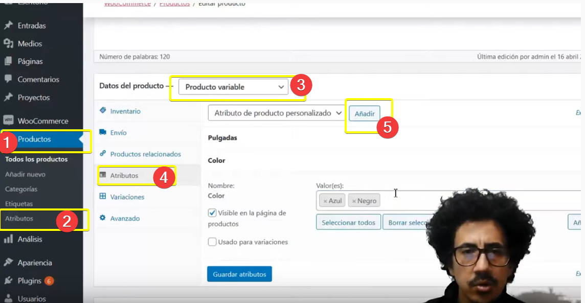 Como agregar Atributos y Variables a los productos del plugin WooCommerce de WordPress